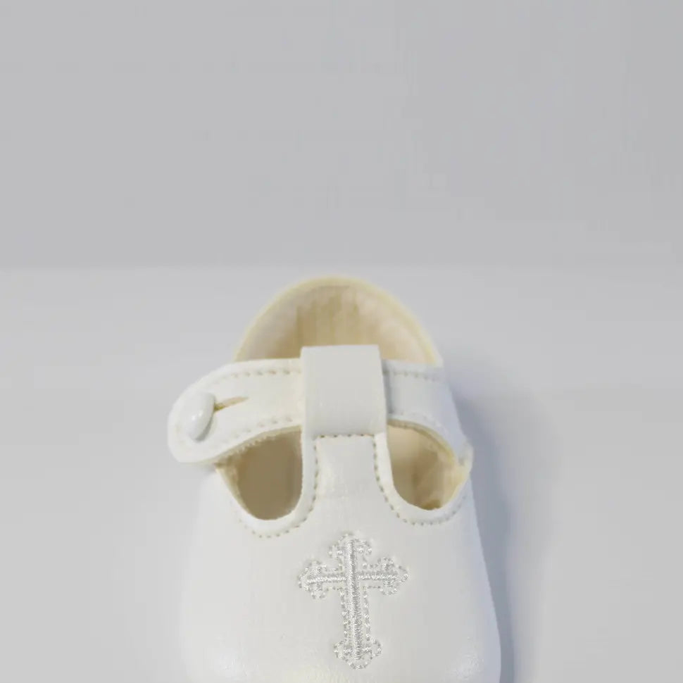 White cross Ceremony Shoes By Baypods