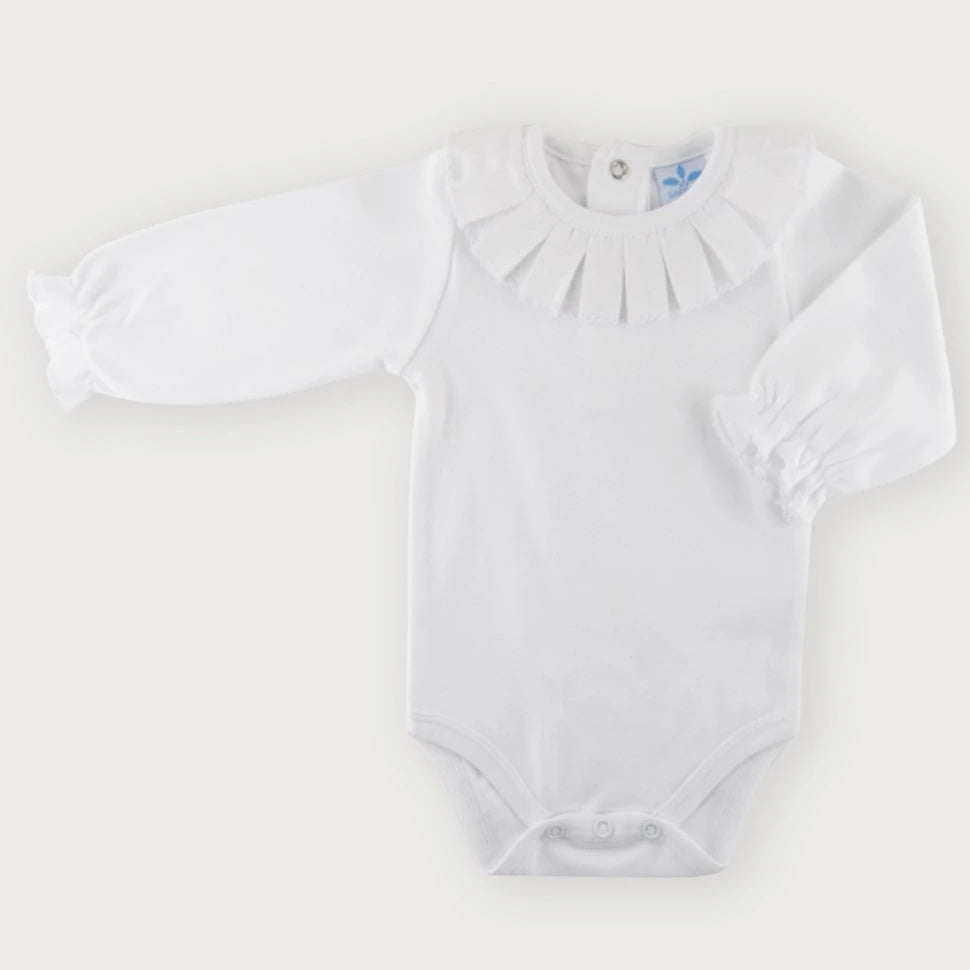 White Cotton Frill Bodysuit