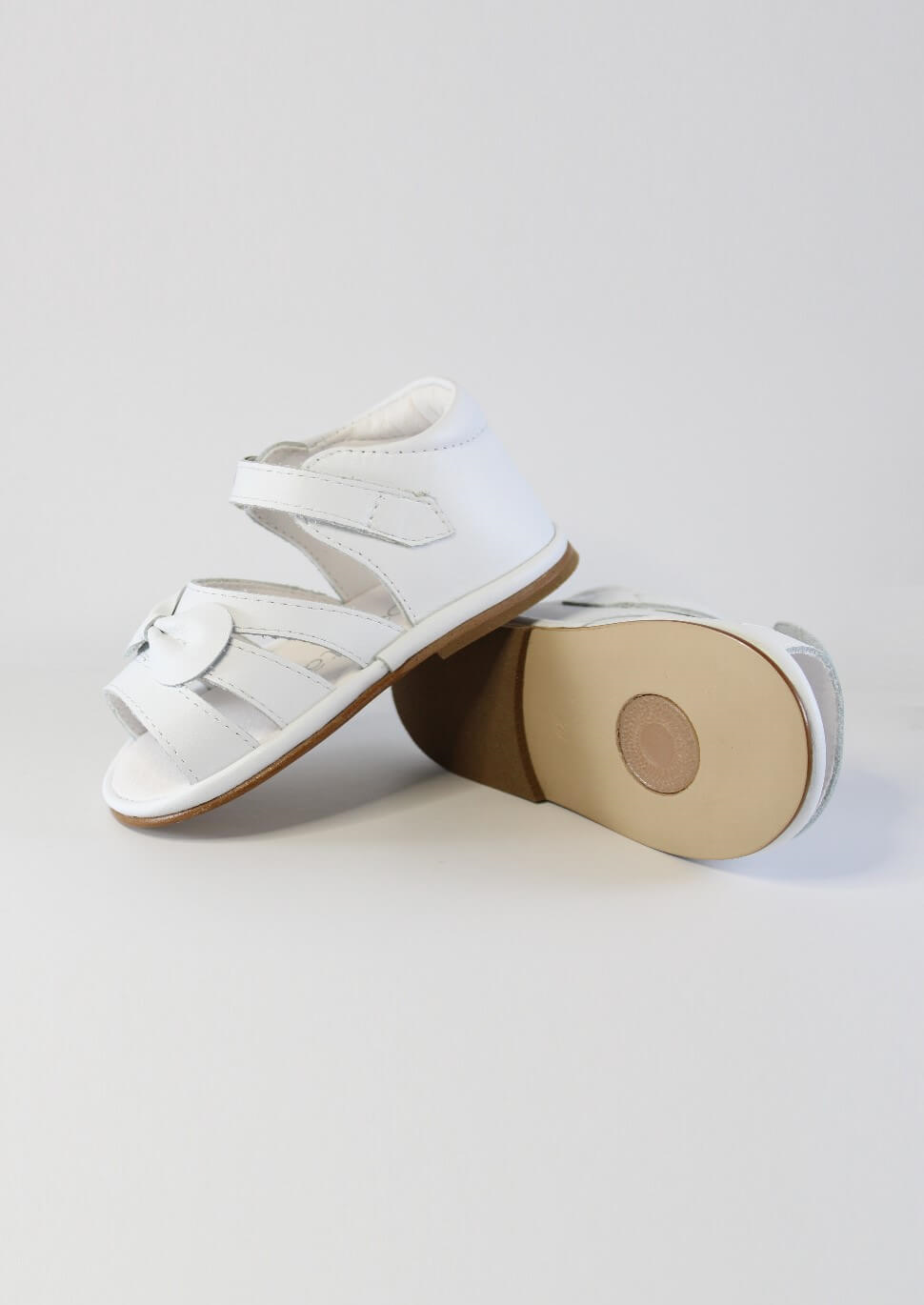 Olivia White Leather Sandals - Tor's Children's Wear