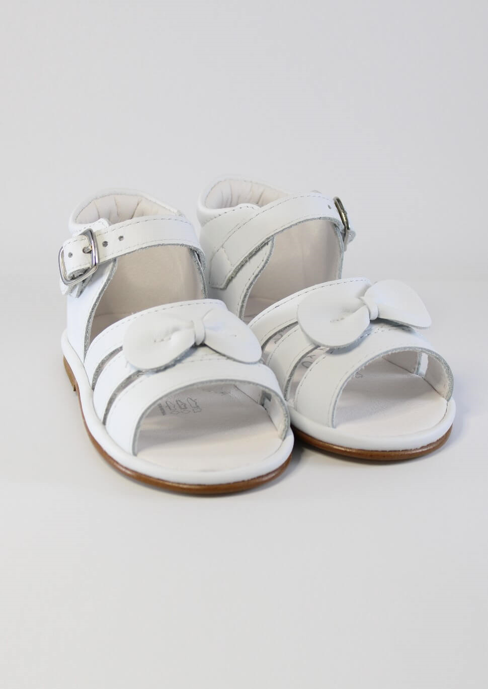 Olivia White Leather Sandals - Tor's Children's Wear