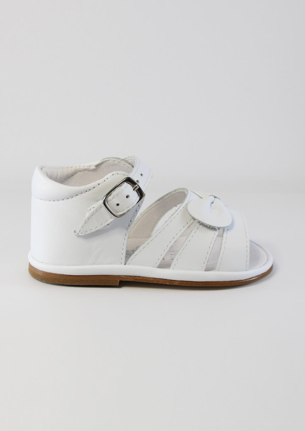 Olivia White Leather Sandals - Tor's Children's Wear