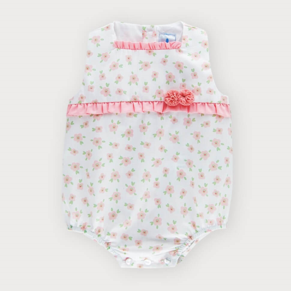 Pink floral print romper by sardon