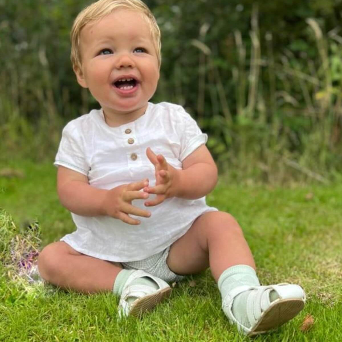 Martin aranda Green Gingham Shorts and T-Shirt Set