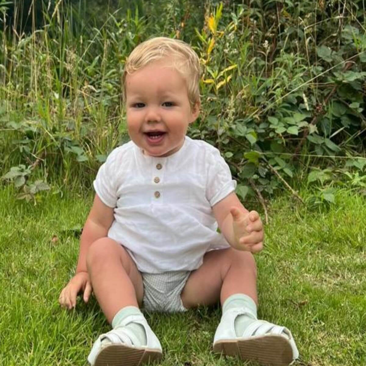 Green Gingham Shorts and T-Shirt