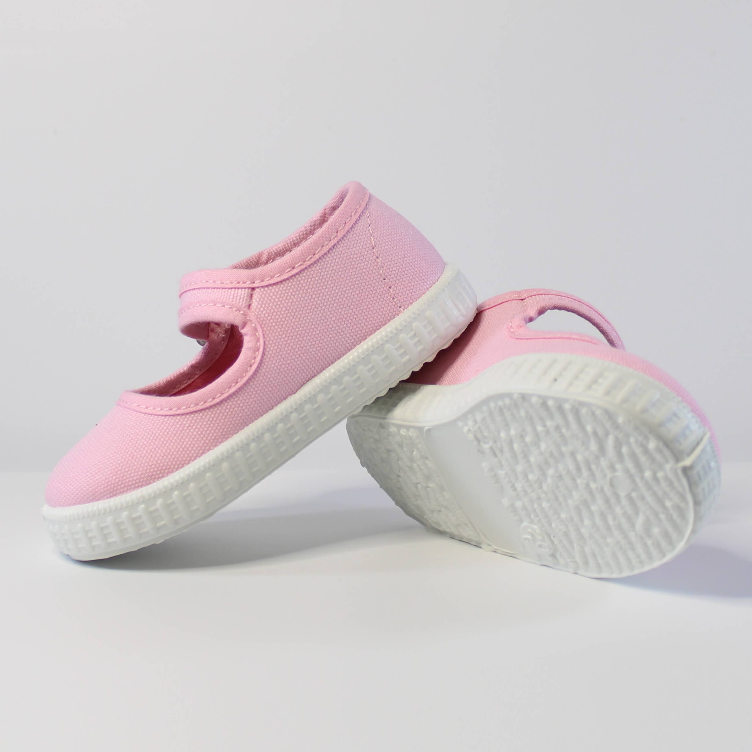 pink canvas mary jane's