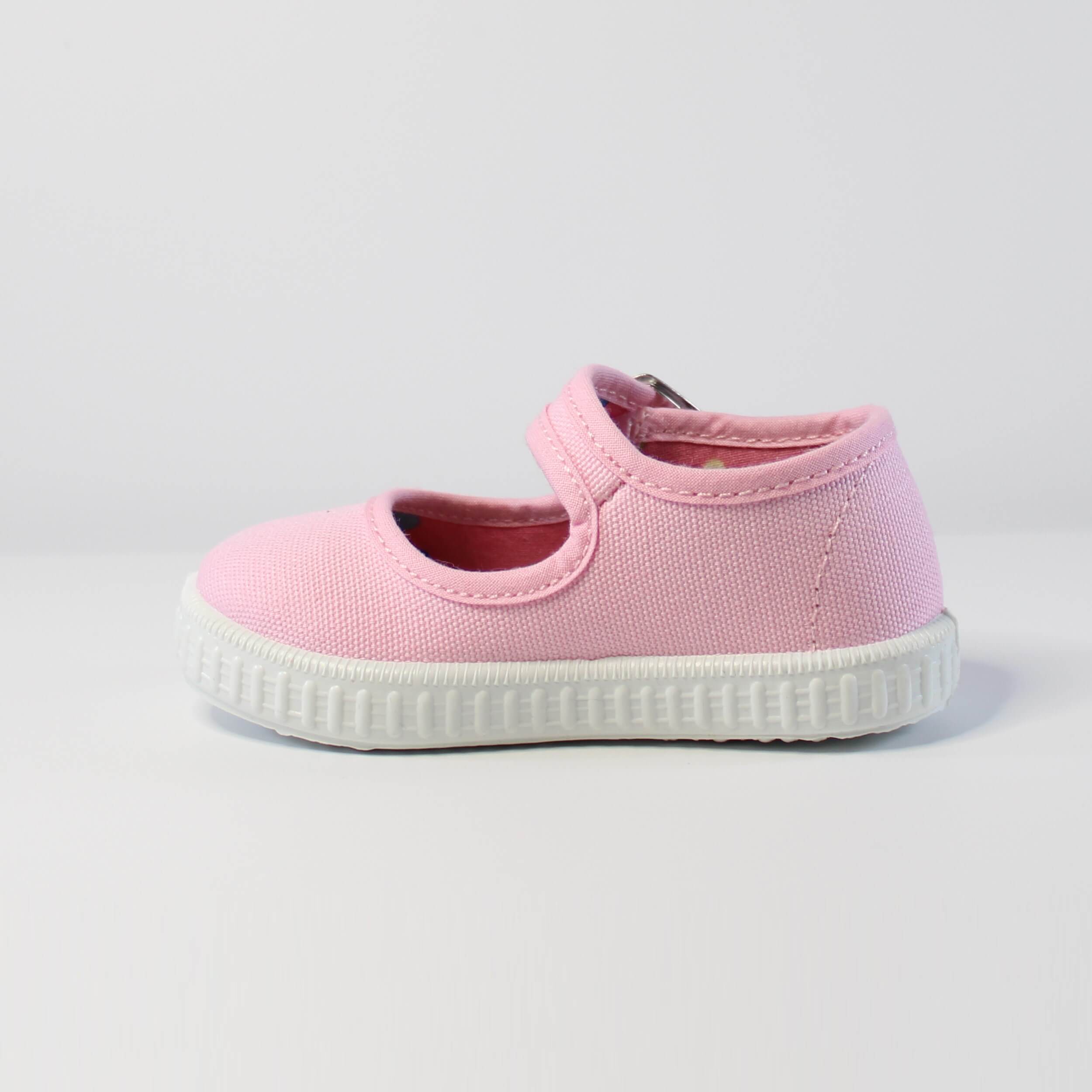 pink canvas mary jane's