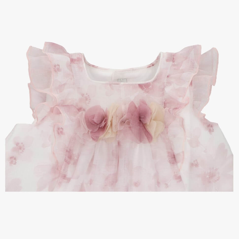 powder pink dress and bloomers set by spanish brand martin aranda from tors childrens wear