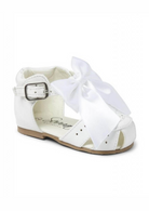 White Terri Bowed Sandals - Tor's Children's Wear