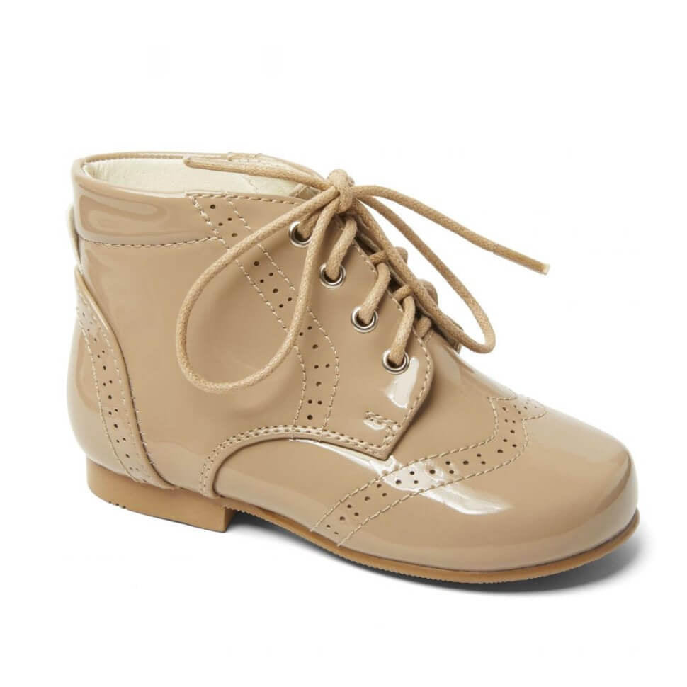 Camel Sevva Patent Boots