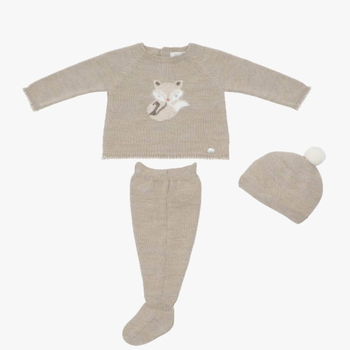 martin aranda "Jose" Fox Knitted Pram Set from tors childrens wear