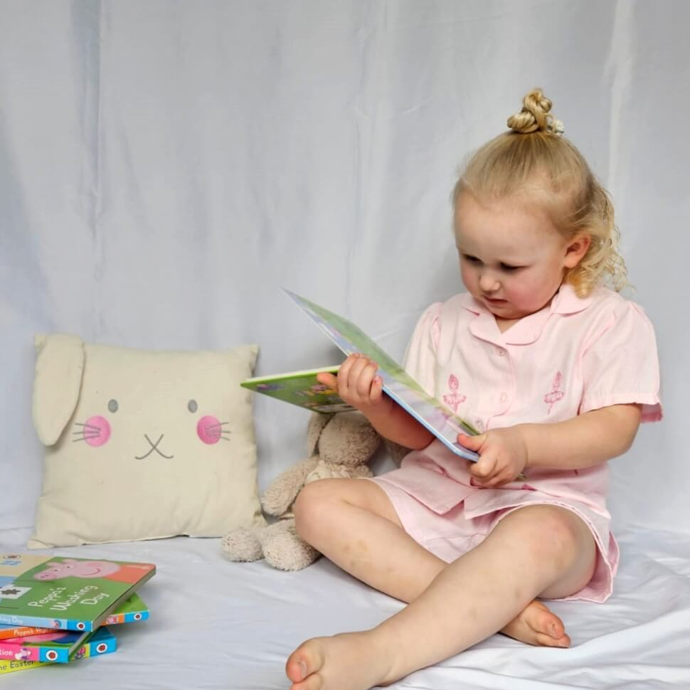 ballerina pyjams modelled by tors childrens wear brand rep mia