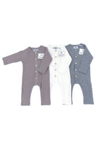 White Ribbed Cotton Playsuit - Tor's Children's Wear