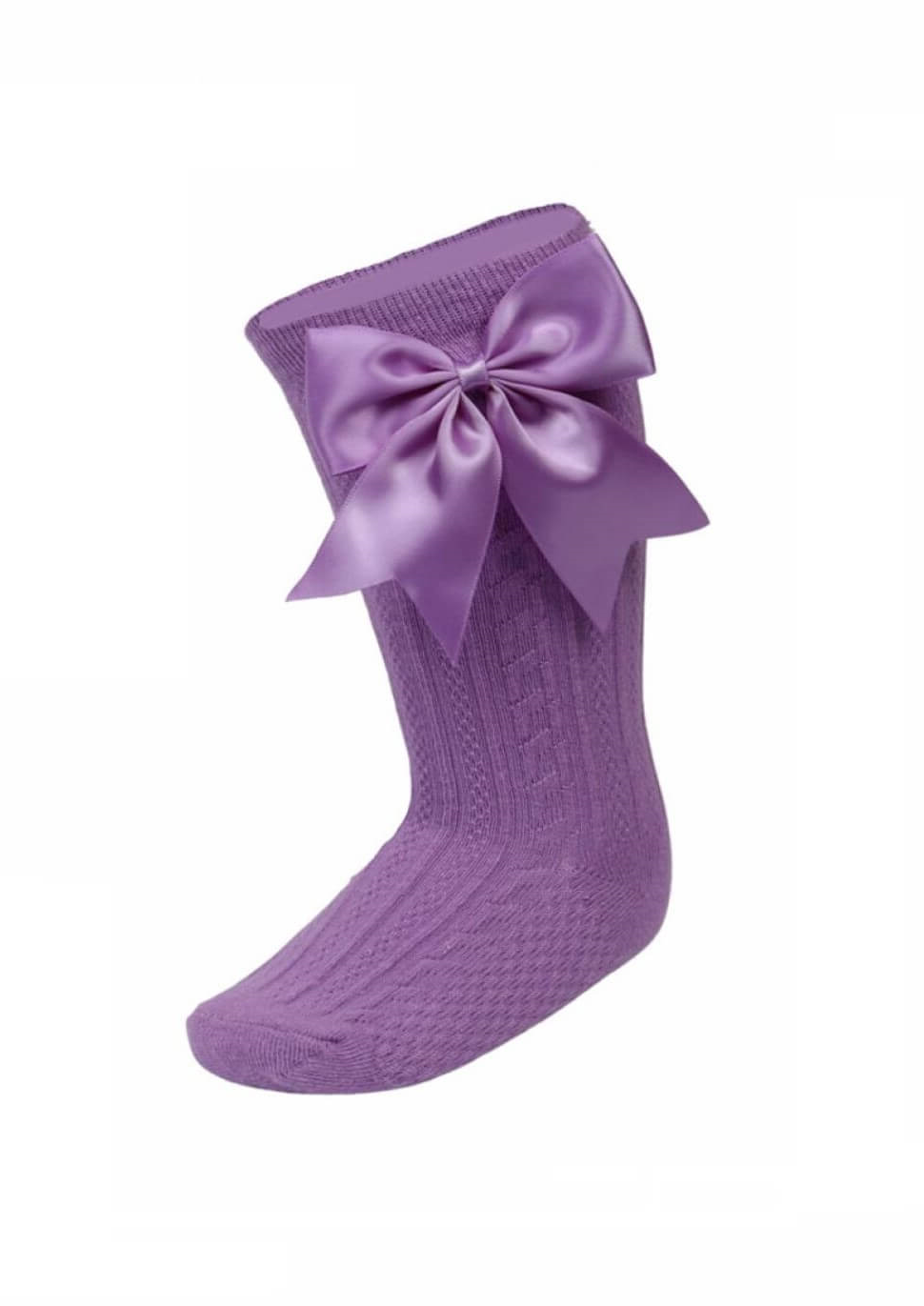 plum knee high bowed socks from tors childrens wear