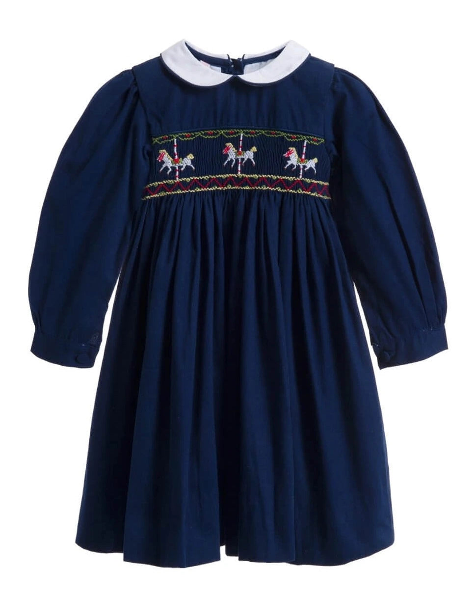 annafie london horse carousel smocked dress from tors childrens wear