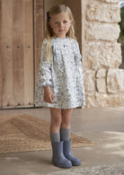 "Belle" Floral Print Dress from tors childrens wear aw23 collection by spanish brand martin aranda