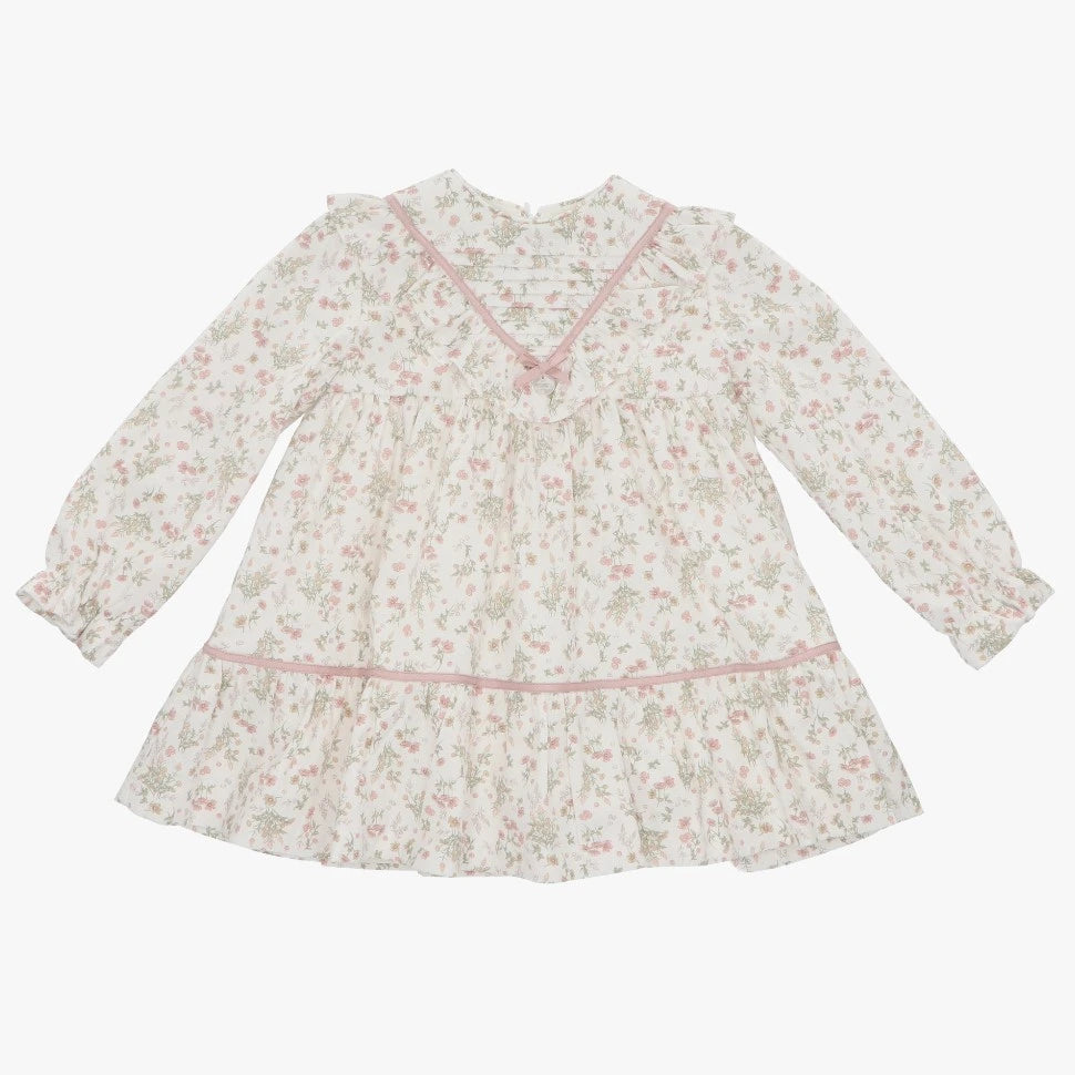 "Charlotte" Floral Dress from tors childrens wear aw23 collection by spanish brand martin aranda