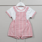 Deolinda Stripe Bib and Brace Dungaree Set