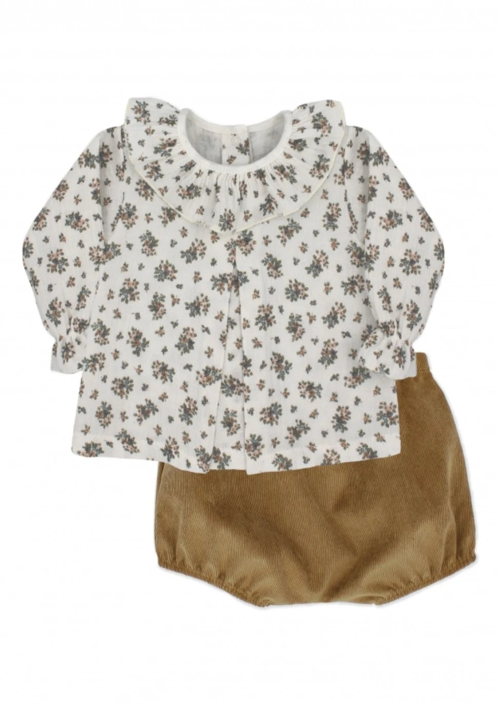 ditsy floral print blouse and bloomers set 