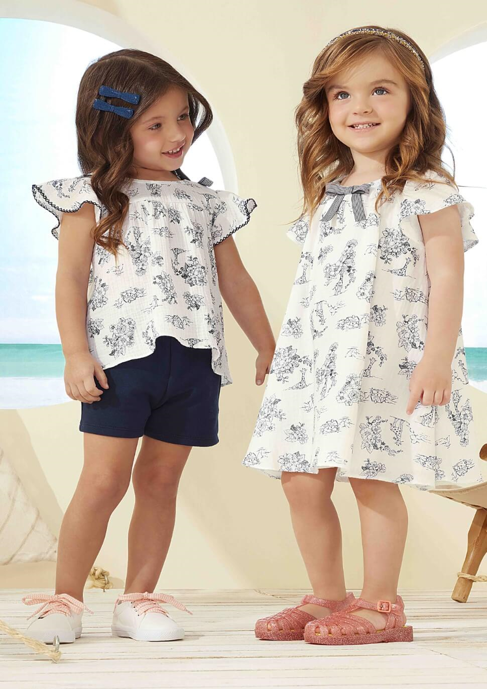Lainey Navy Blouse and Shorts Set by brand milon