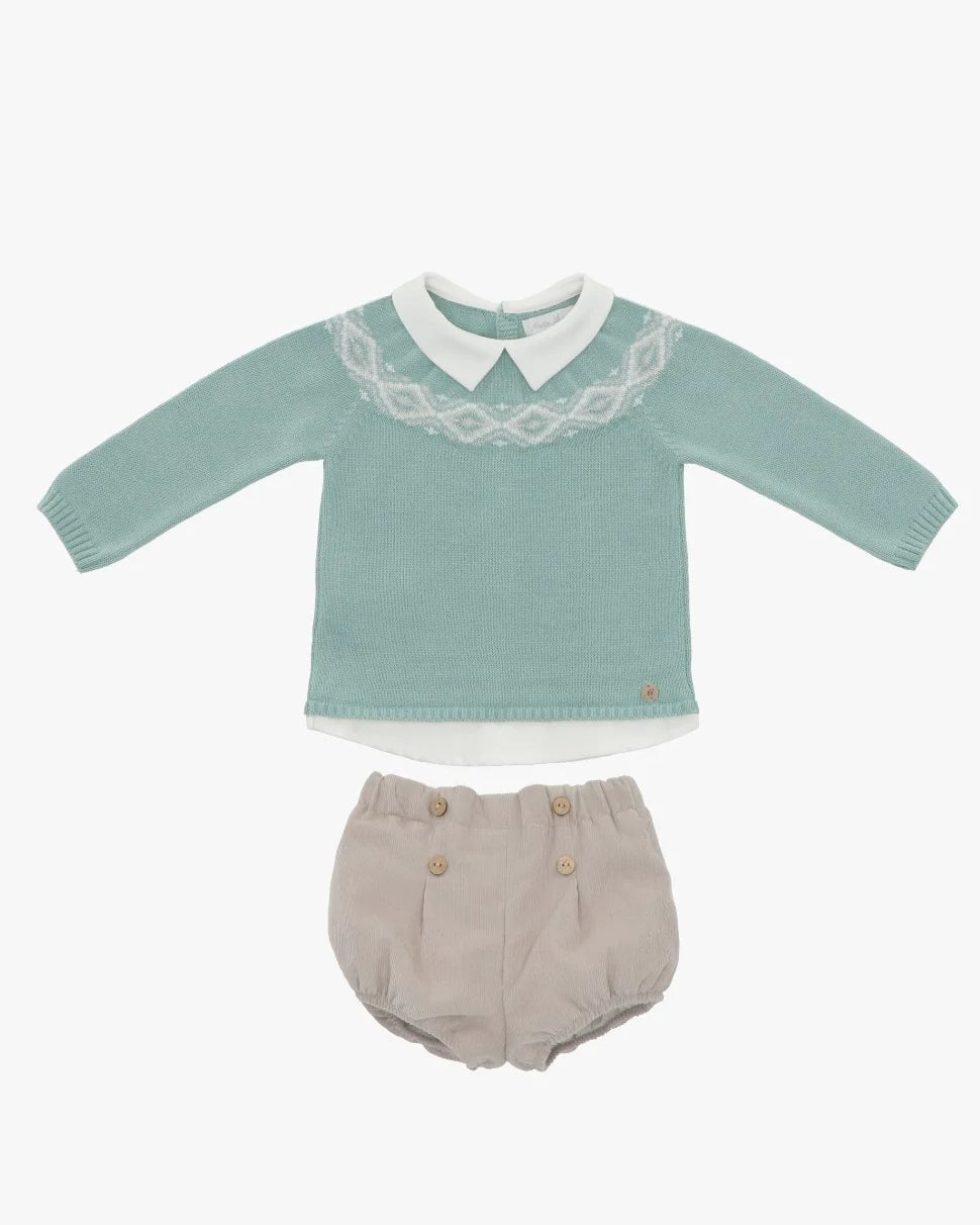Javier jumper set from tors childrens wear aw23 collection by martin aranda