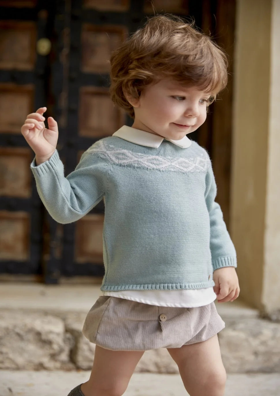 Javier jumper set from tors childrens wear aw23 collection by martin aranda