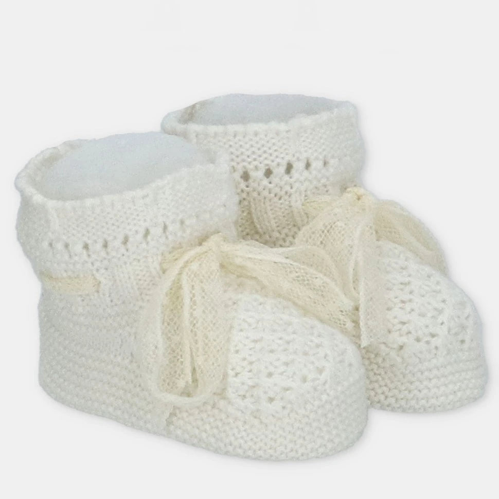 lace knitted booties from martin aranda