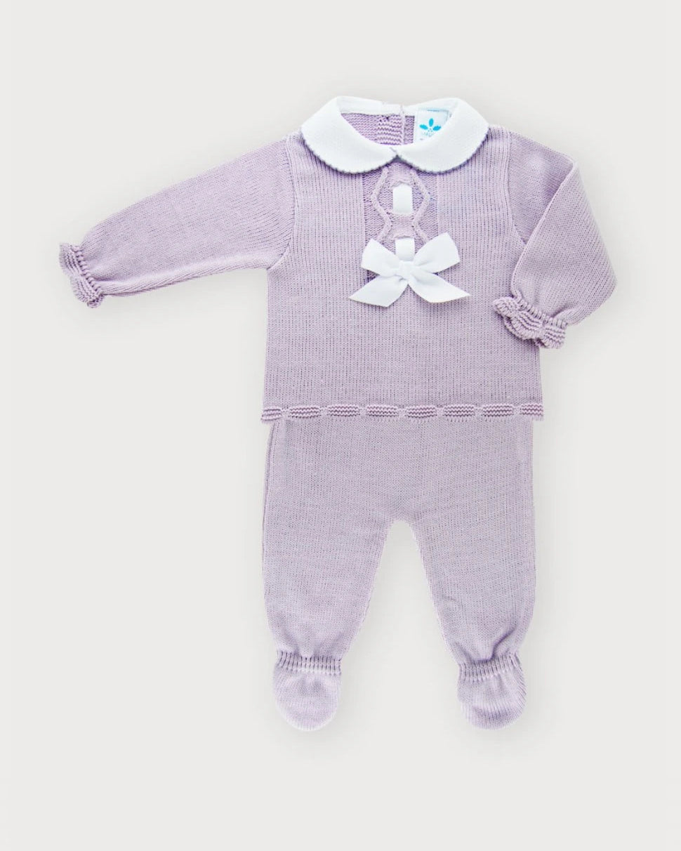 Lilac Knitted Jumper and Leggings Set