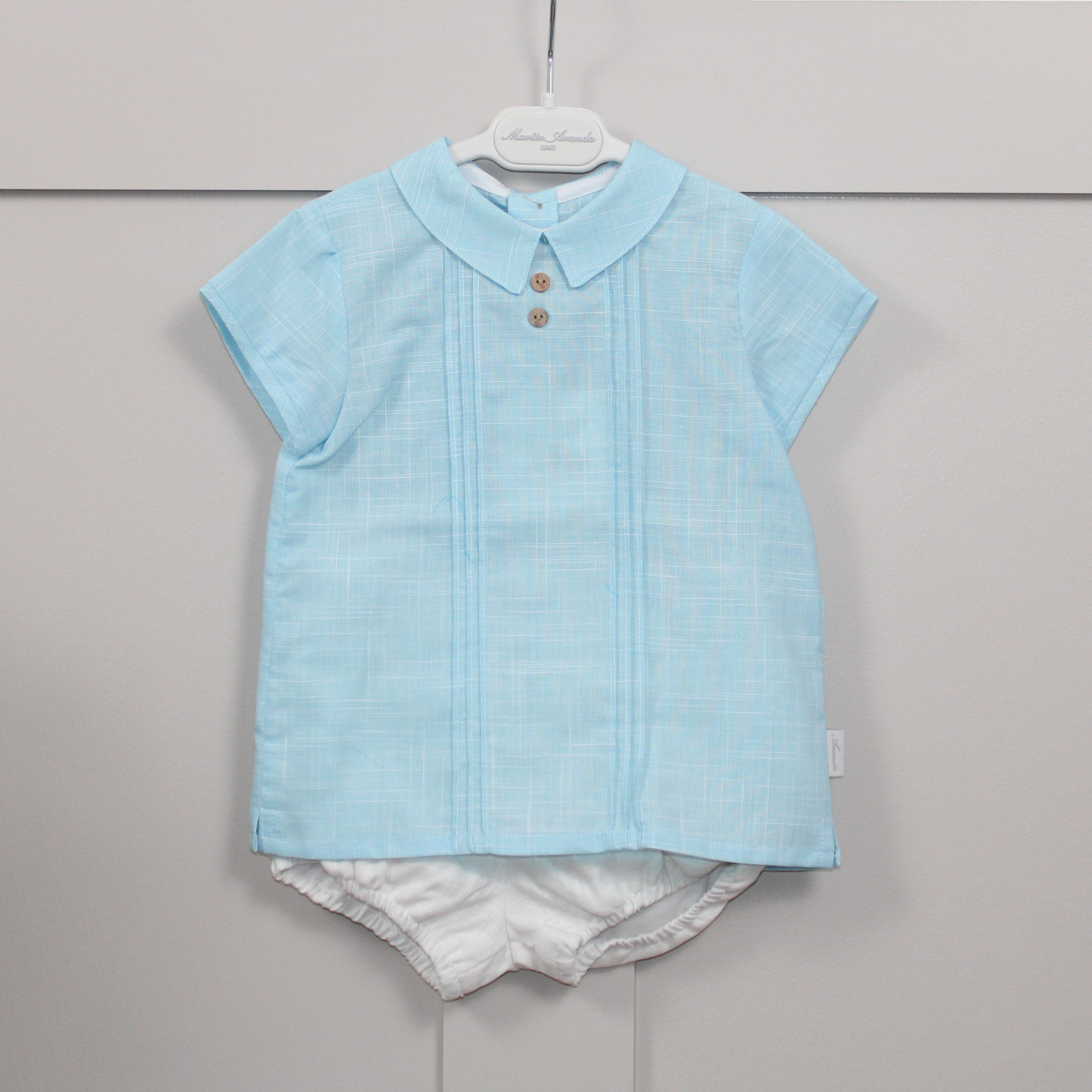 martin aranda boys sky shirt and shorts set 