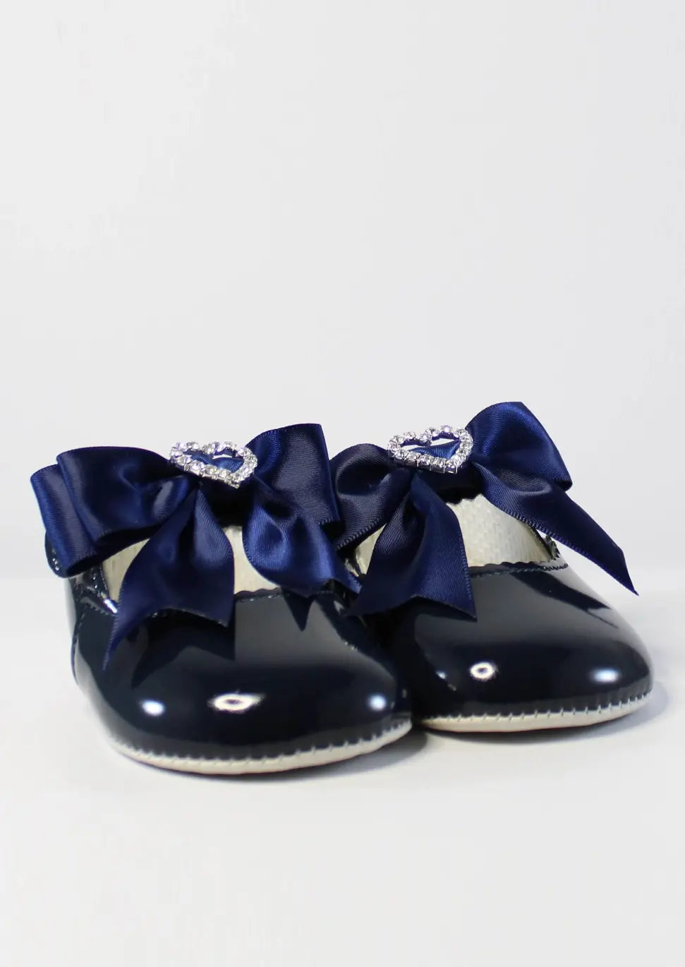 navy patent diamante bow baypods from tors childrens wear