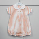 Rapife Orange Stripe Collared Romper