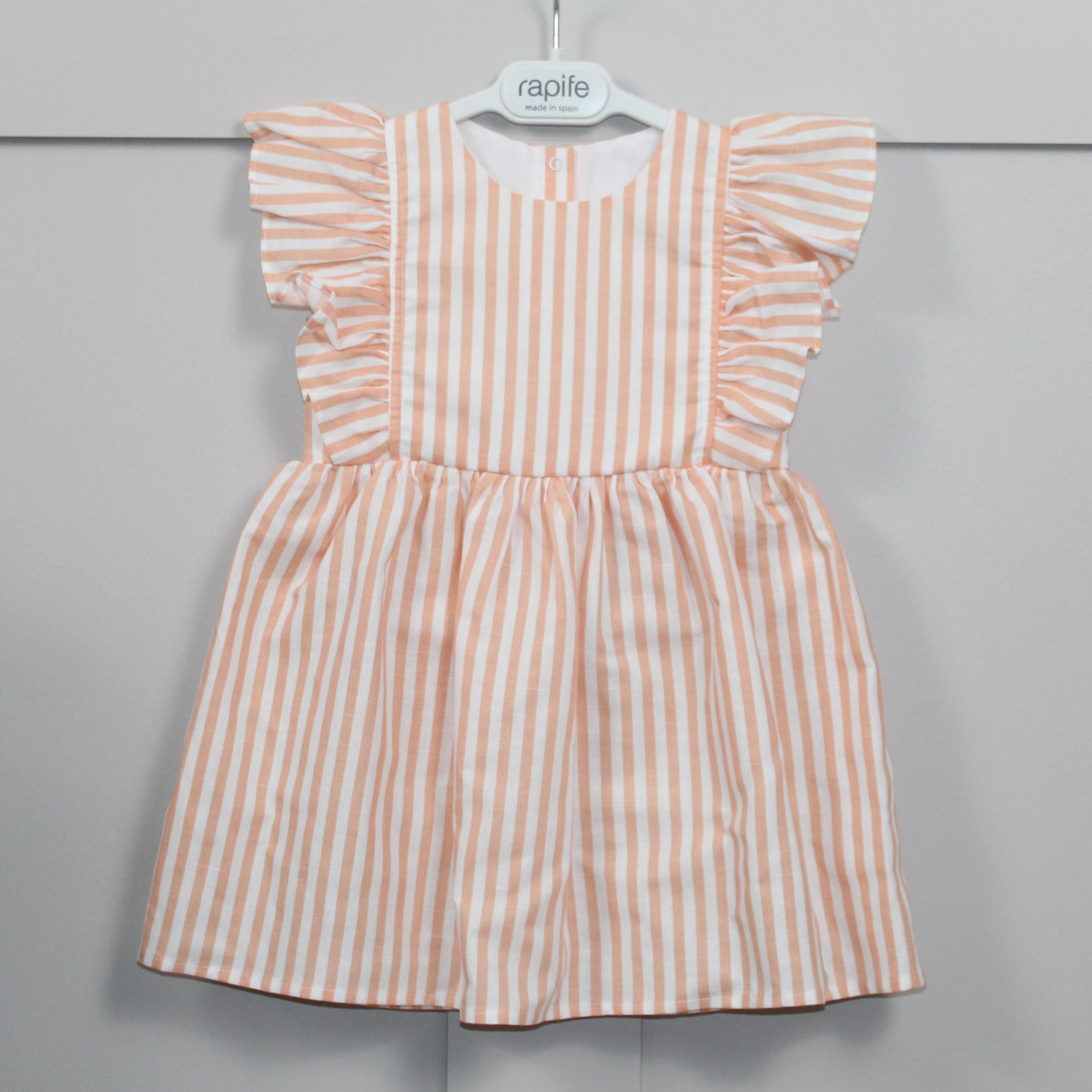 Rapife Orange Striped Sleeveless Dress