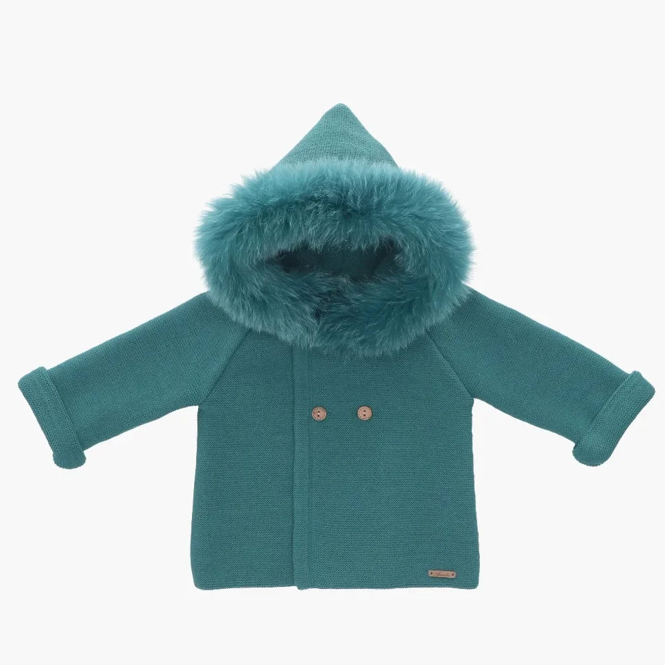 "Serenade" Faux Fur Hooded Coat from tors childrens wear aw23 collection by spanish brand martin aranda
