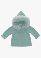  "Serenity" Faux Fur Hooded Coat from tors childrens wear aw23 collection by spanish brand martin aranda 