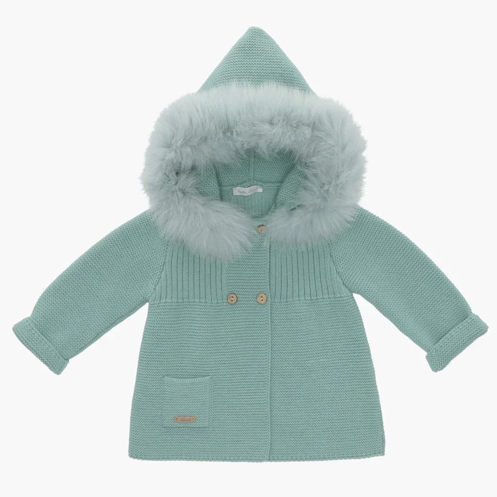  "Serenity" Faux Fur Hooded Coat from tors childrens wear aw23 collection by spanish brand martin aranda 