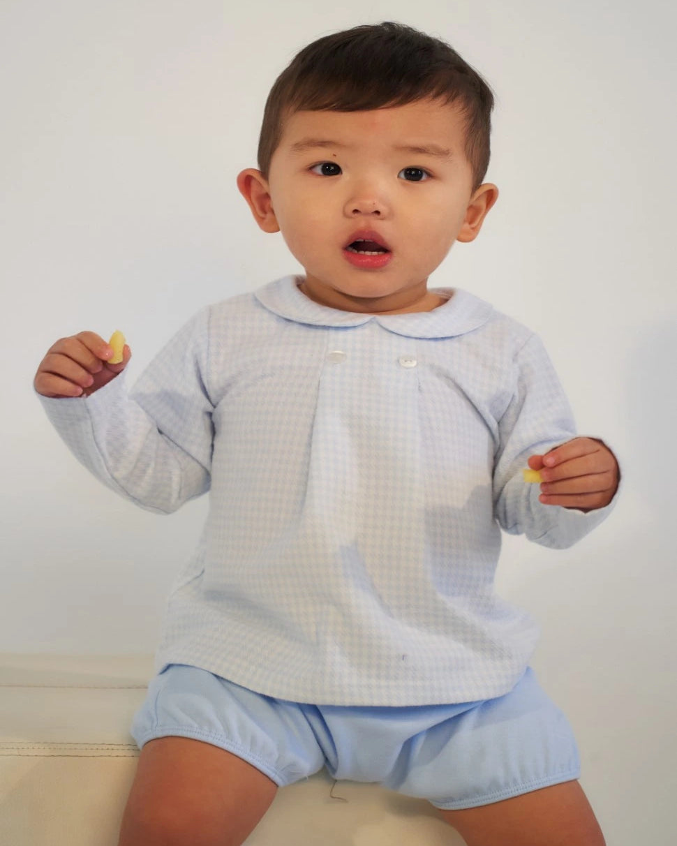 boys blue shirt and shorts set from rapifes aw23 collection