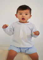 boys blue shirt and shorts set from rapifes aw23 collection