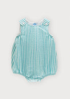 mint seersucker stripe romper by sardon