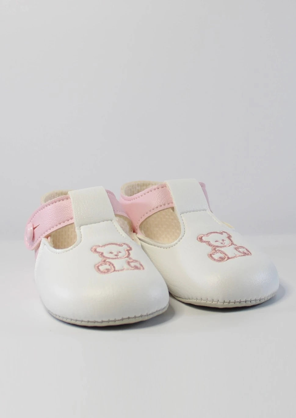 baypods pink teddy motif soft sole shoes