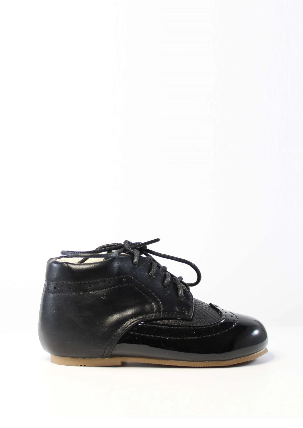 sevva boys black brogue boot