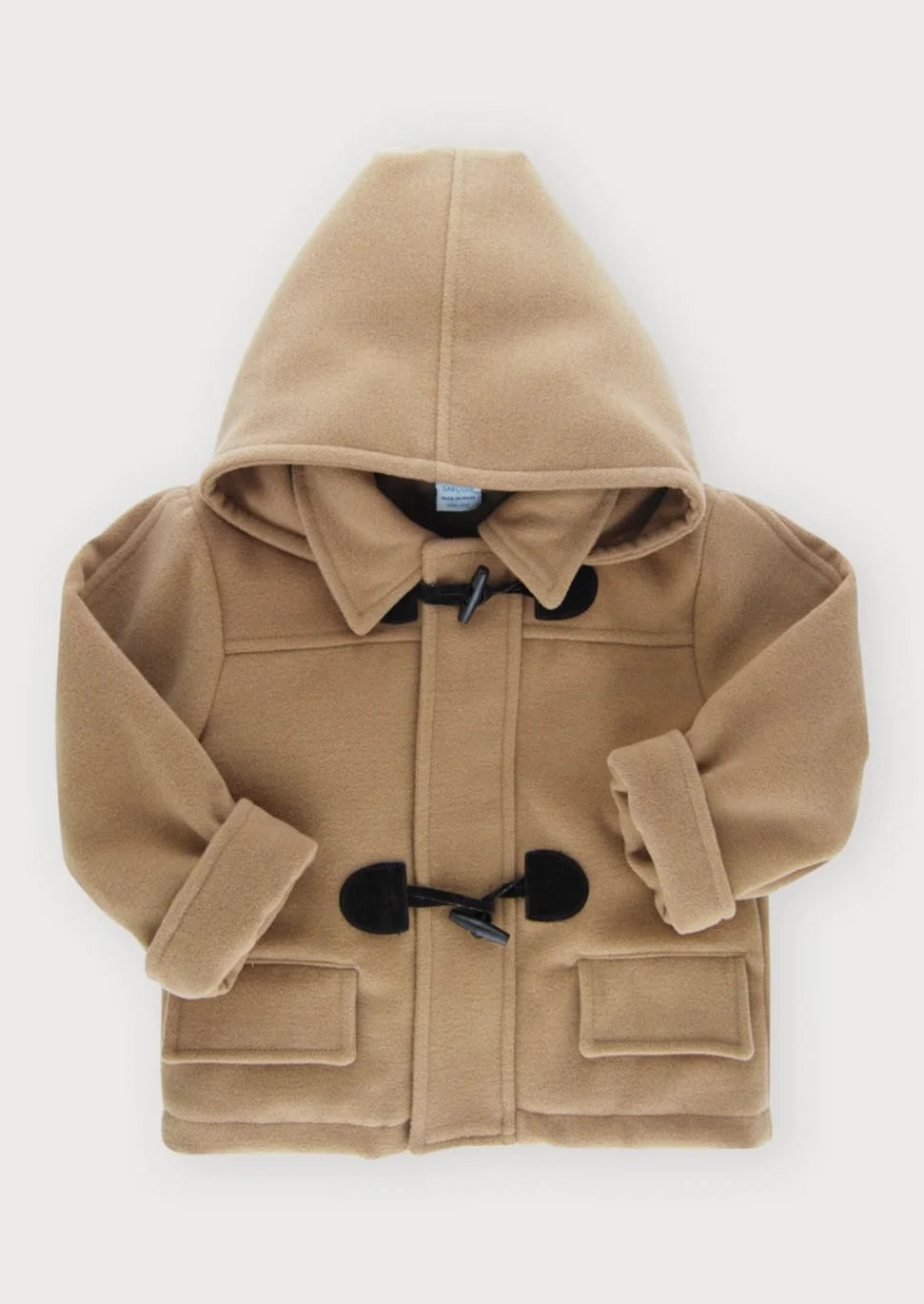 Boys Tan Hooded Coat