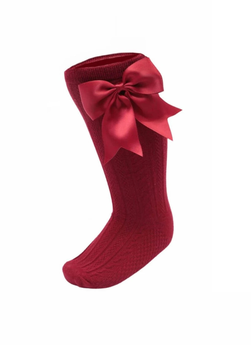 burgundy bow socks from tors childrens wear