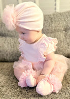 caramelo kids Pink Tulle Dress and Turban from tors childrens wear
