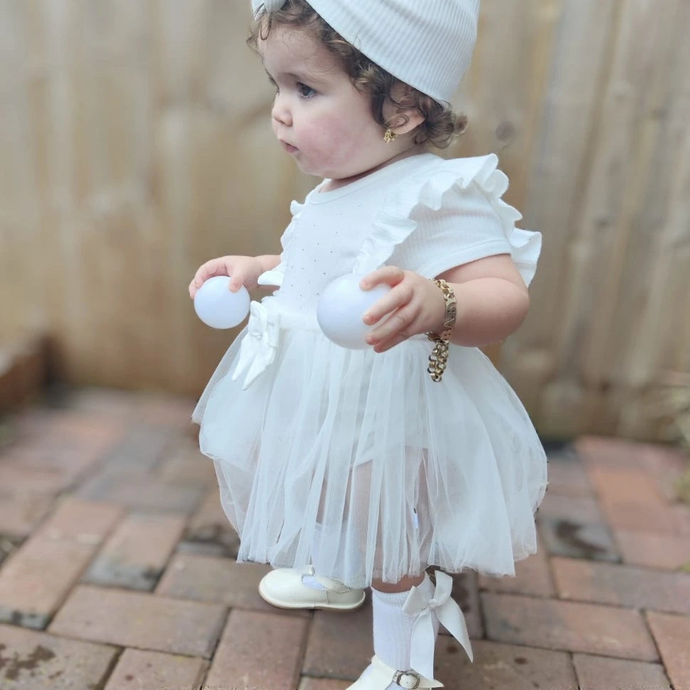 caramelo kids tulle dress and turban set available from tors childrens wear modelled by darla