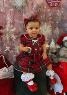 caramelo kids tartan smocked heart dress and headband from tors childrens wear