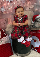 tors childrens wear tartan smocked heart dress and headband by caramelo kids