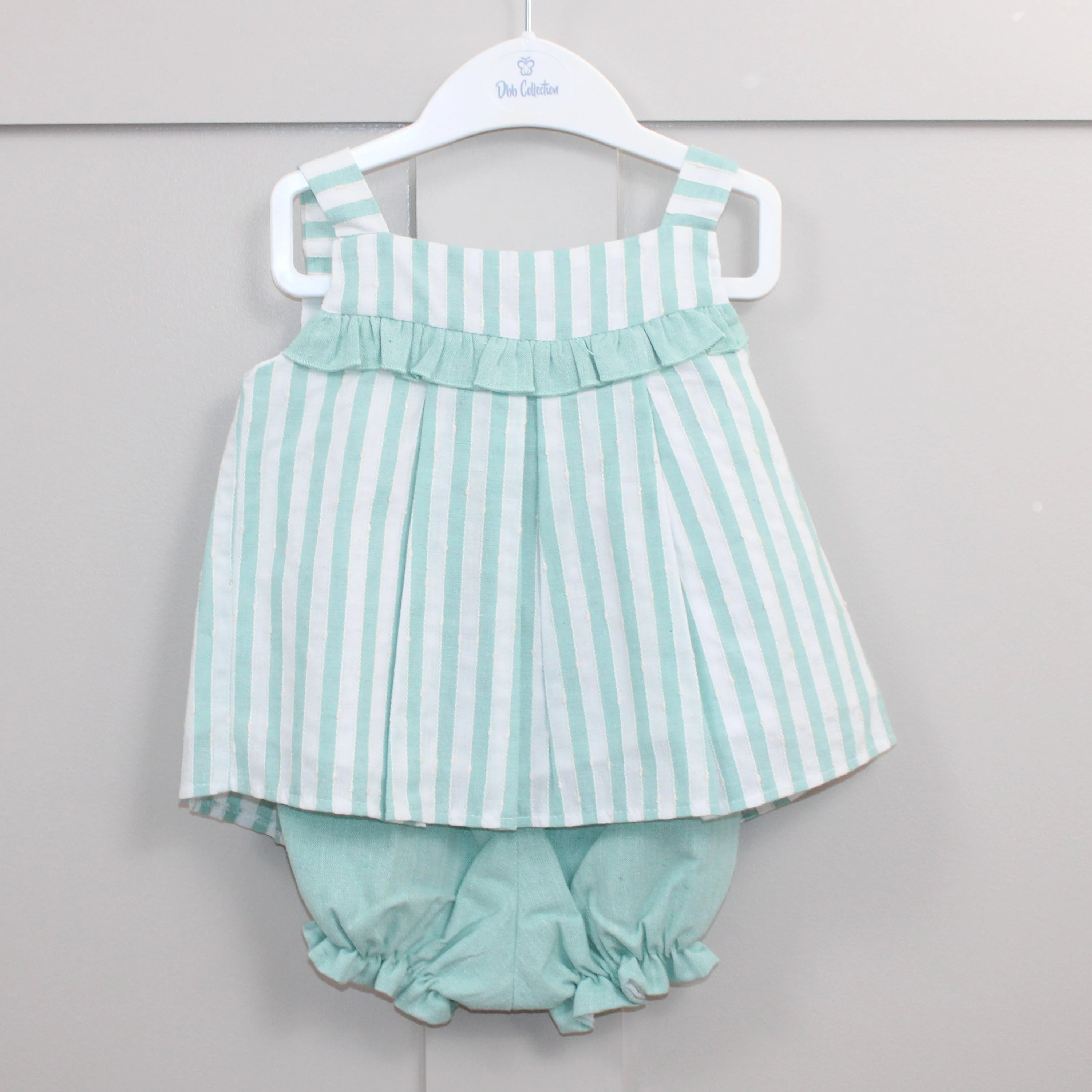 dbb collections mint striped blouse and bloomers set 