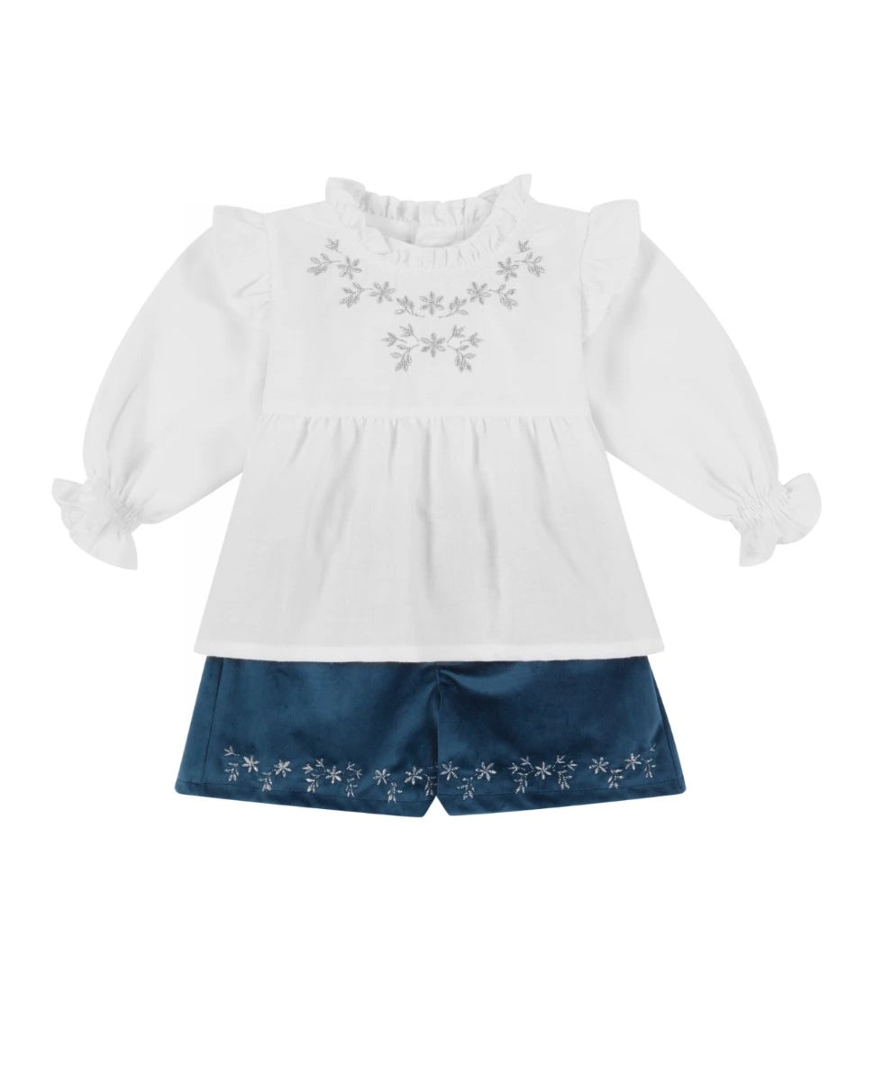 deolinda navy shorts and blouse set from tors childrens wear