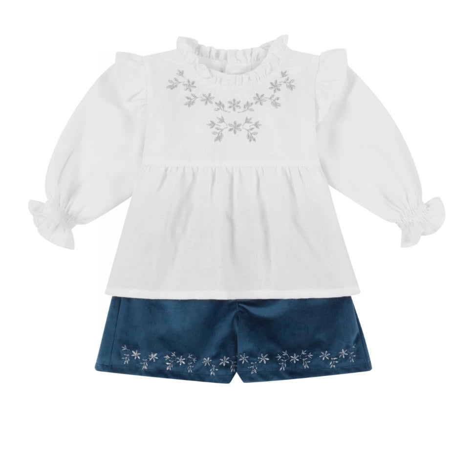 deolinda navy shorts and blouse set from tors childrens wear