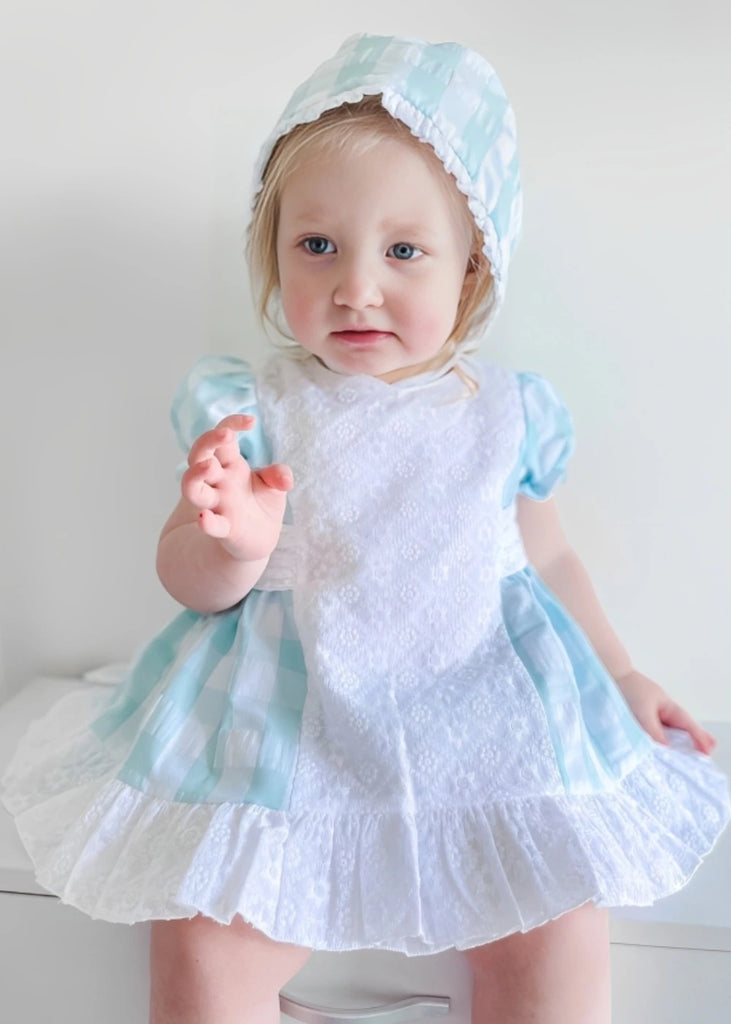 tors childrens wear brand rep everley modelling DBB collections ss23 dress and bloomers set