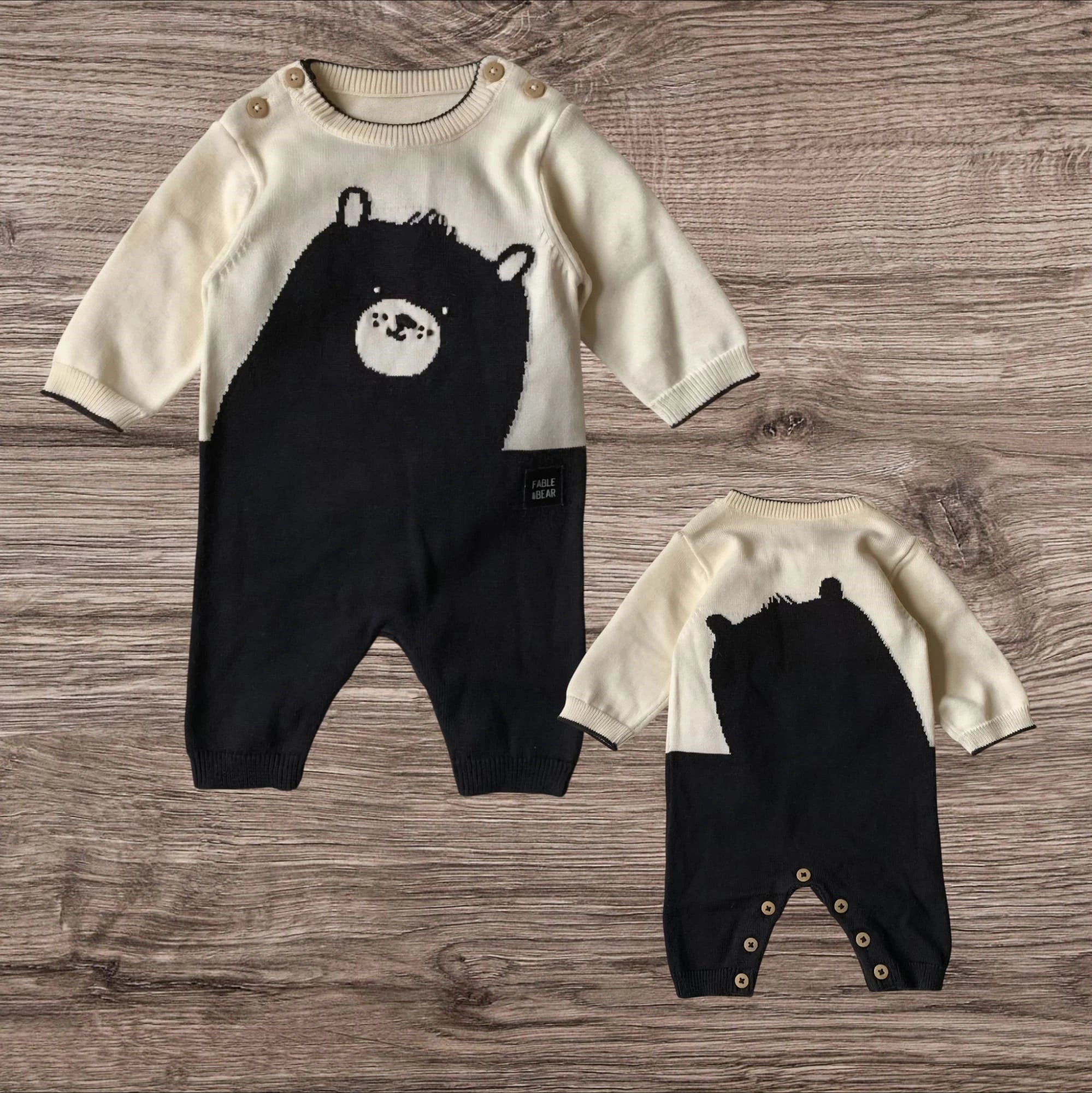 fable and bear little bear organic cotton romper